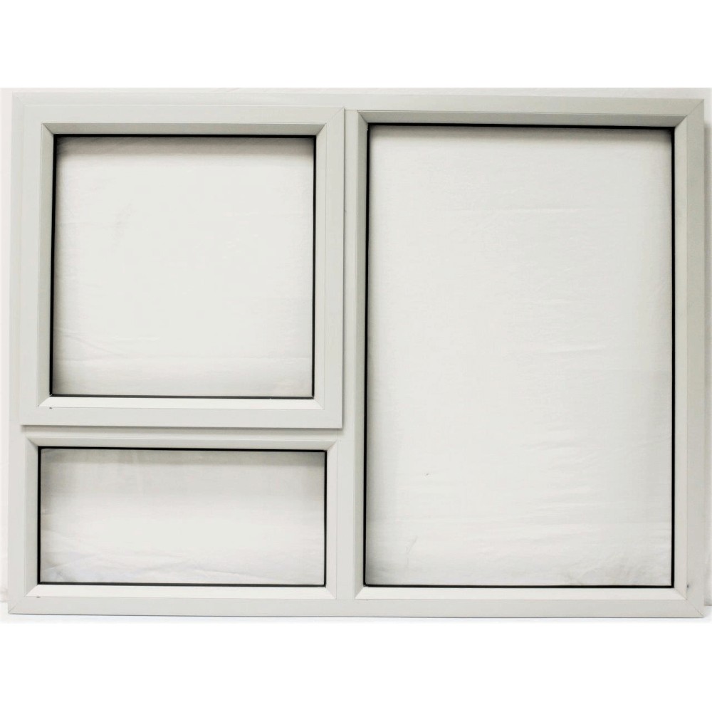 Window Frame Aluminiumin Pt129 White Clear Left Hand